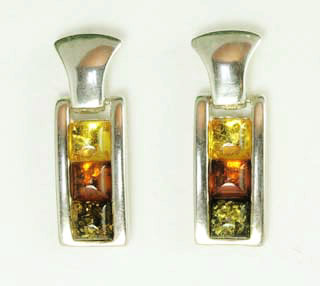 Amber Sterling Silver Earrings